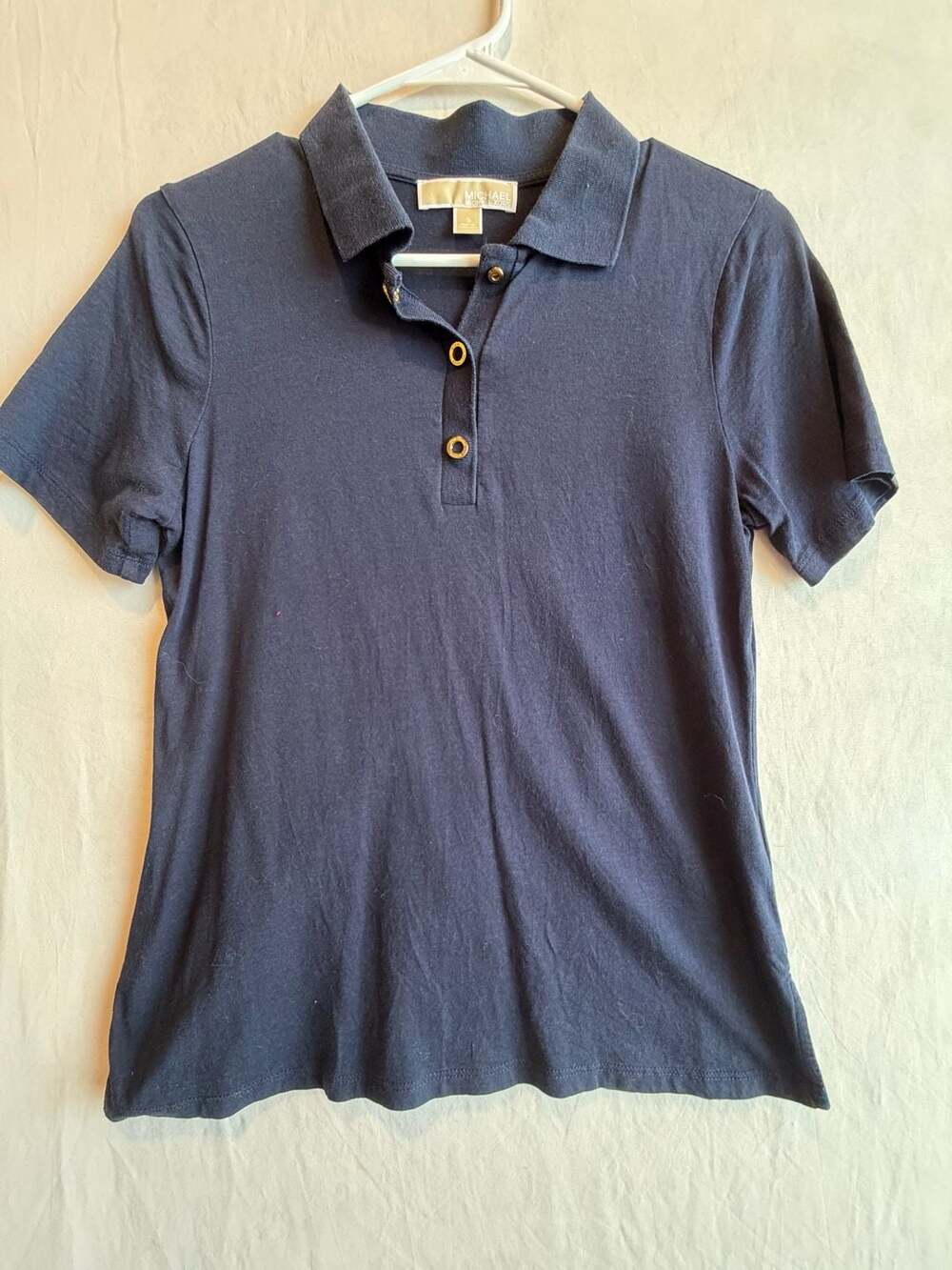 Michael Kors Women's Short Sleeve Polo Shirt Set (Navy and Orange) - Picture 10 of 13
